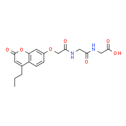 ChemSpider 2D Image | N-{[(2-Oxo-4-propyl-2H-chromen-7-yl)oxy]acetyl}glycylglycine | C18H20N2O7