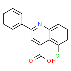ChemSpider 2D Image | 5-Chloro-2-phenyl-4-quinolinecarboxylic acid | C16H10ClNO2
