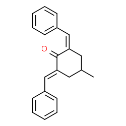 ChemSpider 2D Image | Cyclohexanone, 2,6-dibenzylidene-4-methyl- | C21H20O