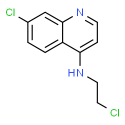 ChemSpider 2D Image | 7-Chloro-N-(2-chloroethyl)-4-quinolinamine | C11H10Cl2N2
