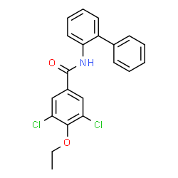 ChemSpider 2D Image | N-(2-Biphenylyl)-3,5-dichloro-4-ethoxybenzamide | C21H17Cl2NO2