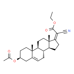 ChemSpider 2D Image | Ethyl (3beta,17Z)-3-acetoxy-20-cyanopregna-5,17-dien-21-oate | C26H35NO4