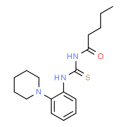 ChemSpider 2D Image | N-{[2-(1-Piperidinyl)phenyl]carbamothioyl}pentanamide | C17H25N3OS