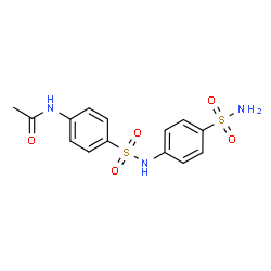ChemSpider 2D Image | N-{4-[(4-Sulfamoylphenyl)sulfamoyl]phenyl}acetamide | C14H15N3O5S2