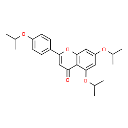 ChemSpider 2D Image | 5,7-Diisopropoxy-2-(4-isopropoxyphenyl)-4H-chromen-4-one | C24H28O5
