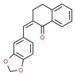 ChemSpider 2D Image | 3,4-Dihydro-2-(1,3-benzodioxol-5-ylmethylene)-1(2H)-naphthalenone | C18H14O3