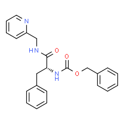 ChemSpider 2D Image | Nalpha-[(Benzyloxy)carbonyl]-N-(2-pyridinylmethyl)-D-phenylalaninamide | C23H23N3O3