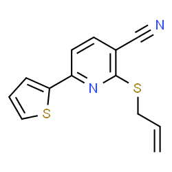 ChemSpider 2D Image | 2-(Allylsulfanyl)-6-(2-thienyl)nicotinonitrile | C13H10N2S2