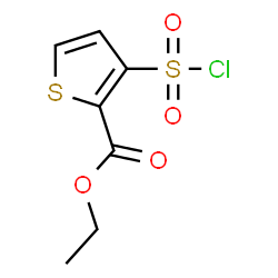 ChemSpider 2D Image | Ethyl 3-(chlorosulfonyl)-2-thiophenecarboxylate | C7H7ClO4S2