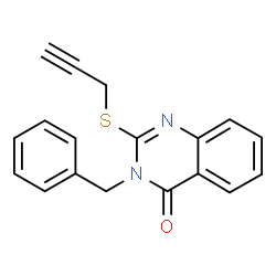 ChemSpider 2D Image | 3-Benzyl-2-prop-2-ynylsulfanyl-3H-quinazolin-4-one | C18H14N2OS