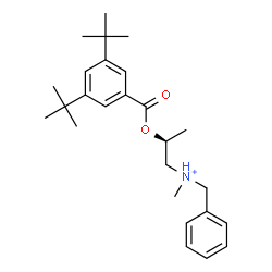 ChemSpider 2D Image | (2S)-N-Benzyl-2-{[3,5-bis(2-methyl-2-propanyl)benzoyl]oxy}-N-methyl-1-propanaminium | C26H38NO2