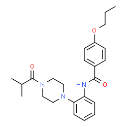ChemSpider 2D Image | N-[2-(4-Isobutyryl-1-piperazinyl)phenyl]-4-propoxybenzamide | C24H31N3O3