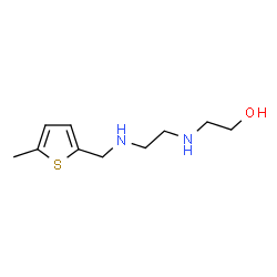 ChemSpider 2D Image | 2-[(2-{[(5-Methyl-2-thienyl)methyl]amino}ethyl)amino]ethanol | C10H18N2OS