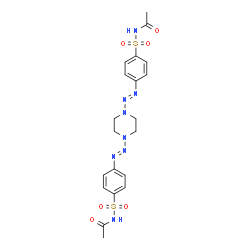 ChemSpider 2D Image | N,N'-{1,4-Piperazinediylbis[(E)-2,1-diazenediyl-4,1-phenylenesulfonyl]}diacetamide | C20H24N8O6S2