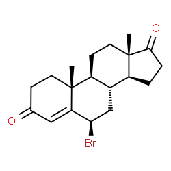 ChemSpider 2D Image | 6-BRONMANDROSTENEDIONE | C19H25BrO2