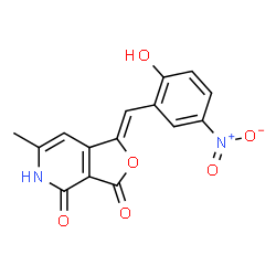 ChemSpider 2D Image | (1Z)-1-(2-Hydroxy-5-nitrobenzylidene)-6-methylfuro[3,4-c]pyridine-3,4(1H,5H)-dione | C15H10N2O6