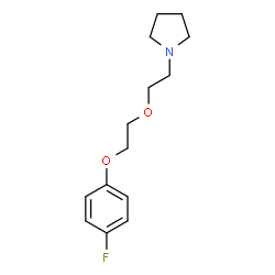 ChemSpider 2D Image | 1-{2-[2-(4-Fluorophenoxy)ethoxy]ethyl}pyrrolidine | C14H20FNO2