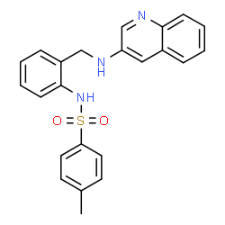 ChemSpider 2D Image | 4-Methyl-N-{2-[(3-quinolinylamino)methyl]phenyl}benzenesulfonamide | C23H21N3O2S