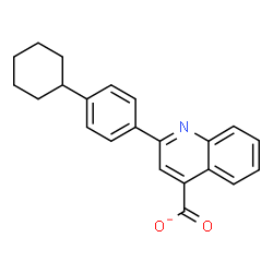 ChemSpider 2D Image | 2-(4-Cyclohexylphenyl)-4-quinolinecarboxylate | C22H20NO2