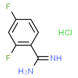 ChemSpider 2D Image | 2,4-Difluorobenzenecarboximidamide hydrochloride (1:1) | C7H7ClF2N2