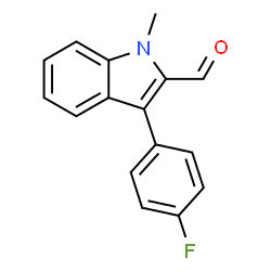 ChemSpider 2D Image | 2-Formyl-3-(4-fluorophenyl)-1-N-methyl indole | C16H12FNO