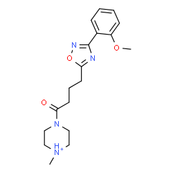 ChemSpider 2D Image | 4-{4-[3-(2-Methoxyphenyl)-1,2,4-oxadiazol-5-yl]butanoyl}-1-methylpiperazin-1-ium | C18H25N4O3