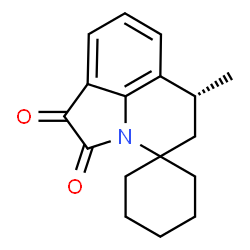 ChemSpider 2D Image | (6'R)-6'-Methyl-5',6'-dihydrospiro[cyclohexane-1,4'-pyrrolo[3,2,1-ij]quinoline]-1',2'-dione | C17H19NO2