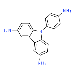 ChemSpider 2D Image | 9-(4-Aminophenyl)-9H-carbazole-3,6-diamine | C18H16N4