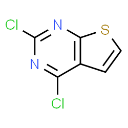ChemSpider 2D Image | 2,4-Dichlorothieno[2,3-d]pyrimidine | C6H2Cl2N2S