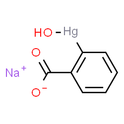 ChemSpider 2D Image | Sodium (2-carboxylatophenyl)(hydroxy)mercury | C7H5HgNaO3