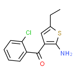 ChemSpider 2D Image | 2-Amino-3-o-chlorobenzoyl-5-ethylthiophene | C13H12ClNOS