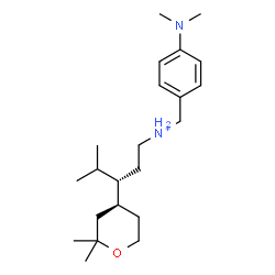 ChemSpider 2D Image | (3S)-N-[4-(Dimethylamino)benzyl]-3-[(4S)-2,2-dimethyltetrahydro-2H-pyran-4-yl]-4-methyl-1-pentanaminium | C22H39N2O