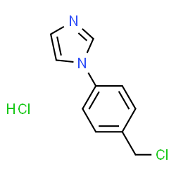ChemSpider 2D Image | 1-(4-(Chloromethyl)phenyl)-1H-imidazole hydrochloride | C10H10Cl2N2