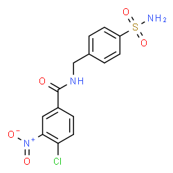 ChemSpider 2D Image | 4-Chloro-3-nitro-N-(4-sulfamoylbenzyl)benzamide | C14H12ClN3O5S