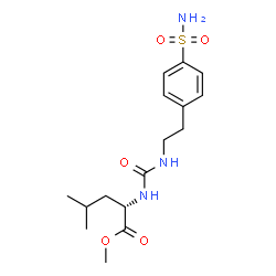 ChemSpider 2D Image | Methyl N-{[2-(4-sulfamoylphenyl)ethyl]carbamoyl}-L-leucinate | C16H25N3O5S