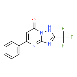 ChemSpider 2D Image | 5-Phenyl-2-(trifluoromethyl)[1,2,4]triazolo[1,5-a]pyrimidin-7(1H)-one | C12H7F3N4O
