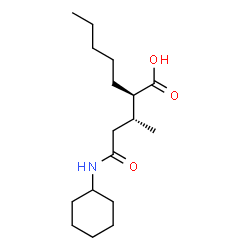 ChemSpider 2D Image | (2R)-2-[(2R)-4-(Cyclohexylamino)-4-oxo-2-butanyl]heptanoic acid | C17H31NO3