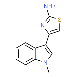ChemSpider 2D Image | 4-(1-methylindol-3-yl)-1,3-thiazol-2-amine | C12H11N3S