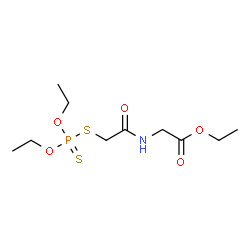 ChemSpider 2D Image | Ethyl N-{[(diethoxyphosphorothioyl)sulfanyl]acetyl}glycinate | C10H20NO5PS2
