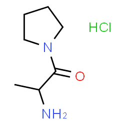 ChemSpider 2D Image | 2-Amino-1-(1-pyrrolidinyl)-1-propanone hydrochloride (1:1) | C7H15ClN2O