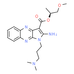 ChemSpider 2D Image | (2S)-1-Methoxy-2-propanyl 2-amino-1-[3-(dimethylamino)propyl]-1H-pyrrolo[2,3-b]quinoxaline-3-carboxylate | C20H27N5O3