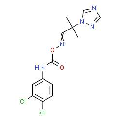 ChemSpider 2D Image | [(3,4-Dichlorophenyl)amino]({[2-methyl-2-(1H-1,2,4-triazol-1-yl)propylidene]amino}oxy)methanone | C13H13Cl2N5O2