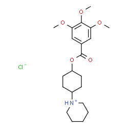 ChemSpider 2D Image | 1-{4-[(3,4,5-Trimethoxybenzoyl)oxy]cyclohexyl}piperidinium chloride | C21H32ClNO5