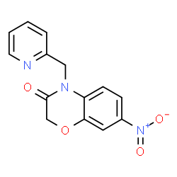 ChemSpider 2D Image | 7-Nitro-4-(2-pyridinylmethyl)-2H-1,4-benzoxazin-3(4H)-one | C14H11N3O4