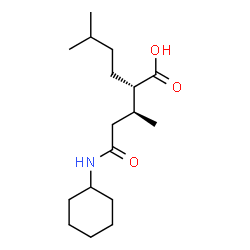 ChemSpider 2D Image | (2S)-2-[(2S)-4-(Cyclohexylamino)-4-oxo-2-butanyl]-5-methylhexanoic acid | C17H31NO3