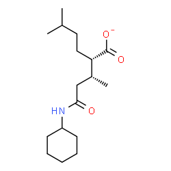 ChemSpider 2D Image | (2S)-2-[(2R)-4-(Cyclohexylamino)-4-oxo-2-butanyl]-5-methylhexanoate | C17H30NO3
