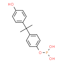 ChemSpider 2D Image | 4-[2-(4-Hydroxyphenyl)-2-propanyl]phenyl dihydrogen phosphite | C15H17O4P