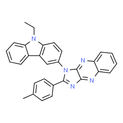 ChemSpider 2D Image | 1-(9-Ethyl-9H-carbazol-3-yl)-2-(4-methylphenyl)-1H-imidazo[4,5-b]quinoxaline | C30H23N5