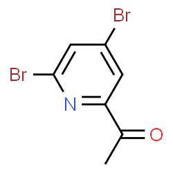 ChemSpider 2D Image | 1-(4,6-Dibromo-2-pyridinyl)ethanone | C7H5Br2NO