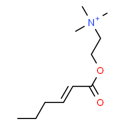 ChemSpider 2D Image | 2-[(2E)-2-Hexenoyloxy]-N,N,N-trimethylethanaminium | C11H22NO2